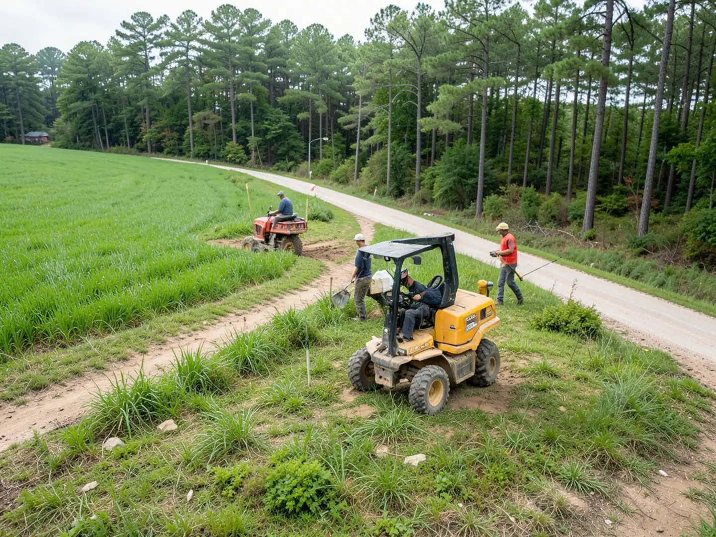 Rolling pasture land along US-60 Anderson Highway in Powhatan