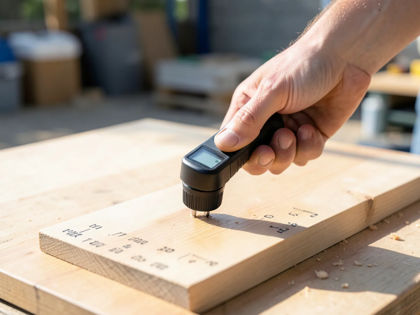 Testing structural crawl space joist moisture with electronic meter prongs